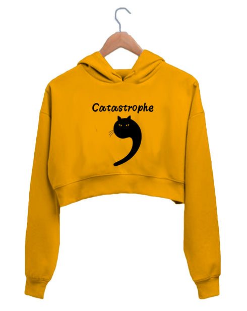 Quirkipedia CATASTROPHE Cats The classics, Womens Crop Hoodies